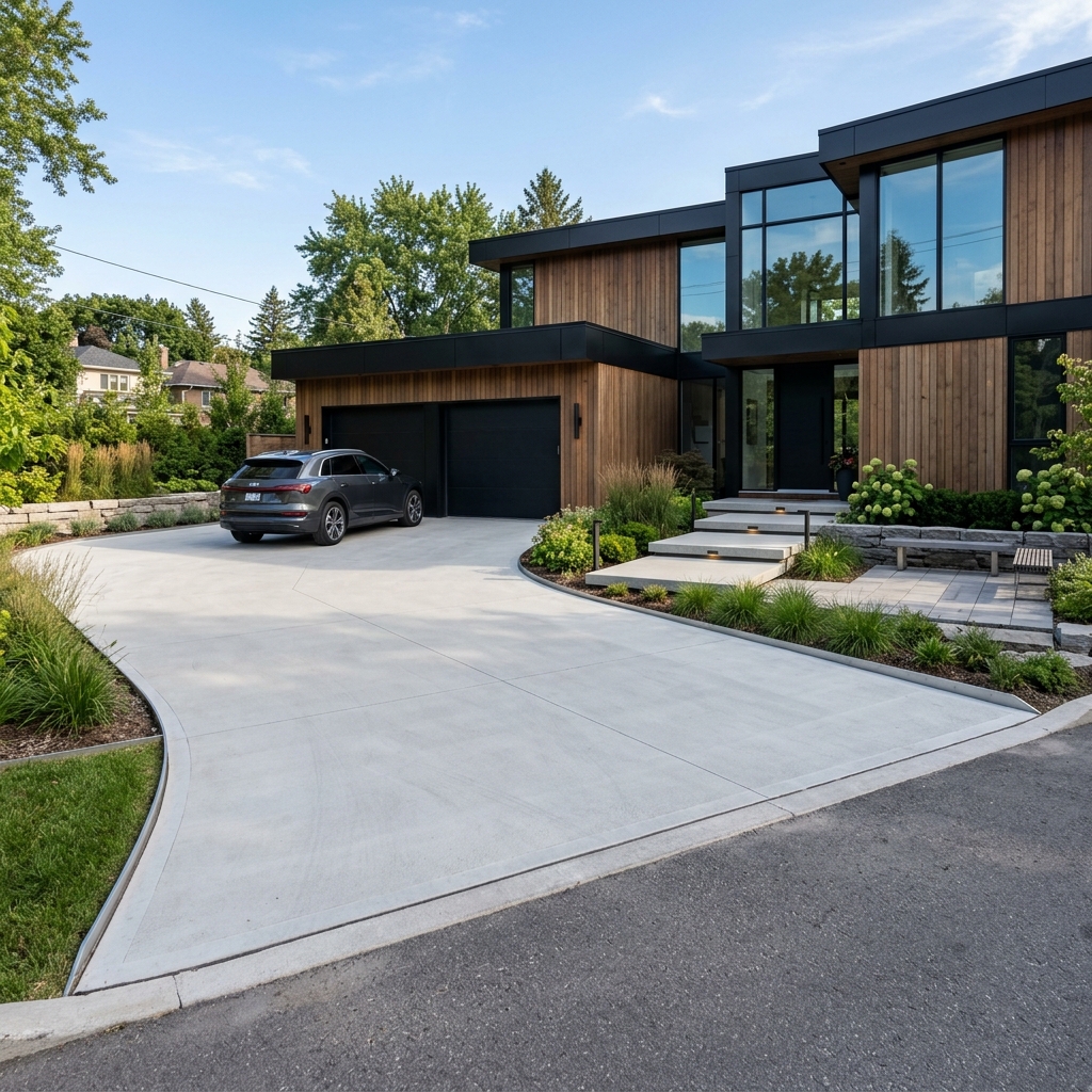 Concrete driveway work