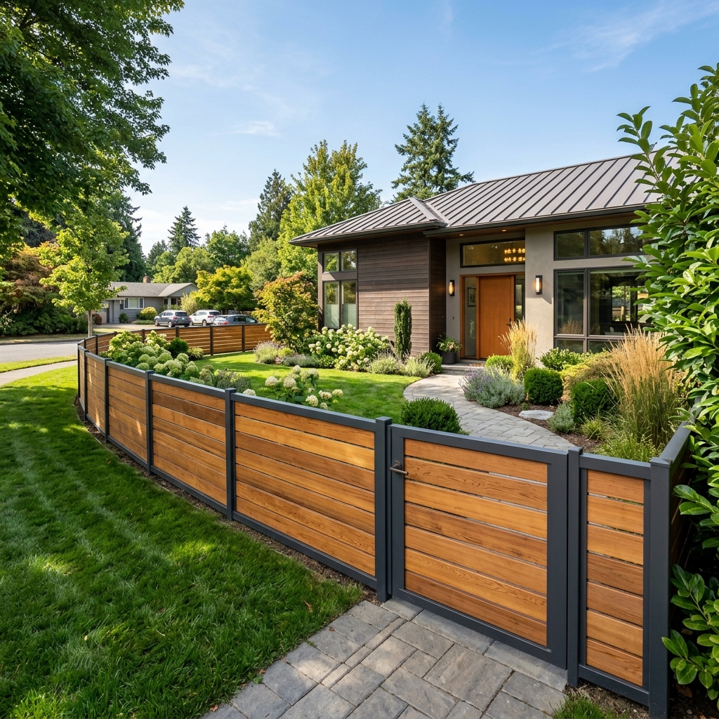 Fence installation around home