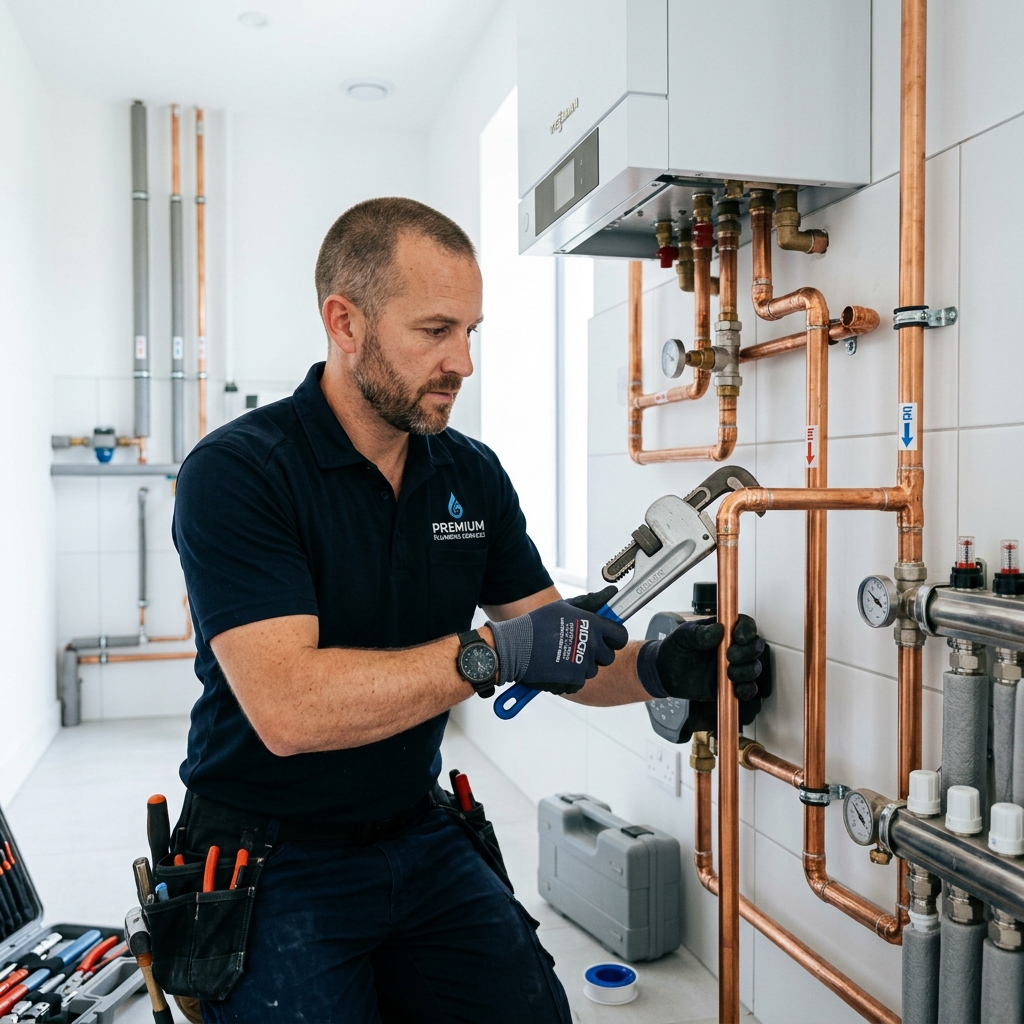 Plumbing service professional
